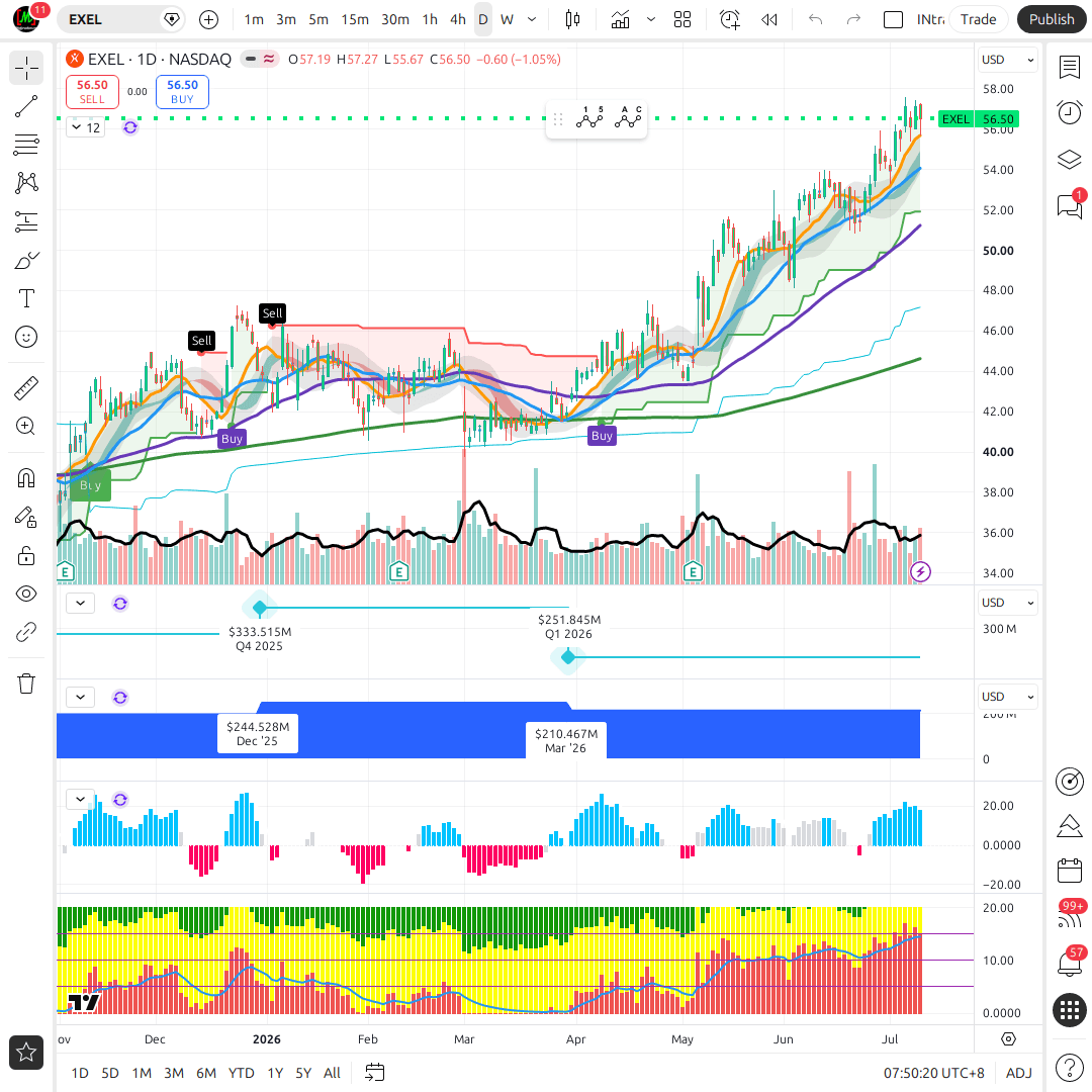 XEL 1d chart